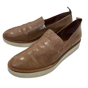 Vince Tan Leather Loafers